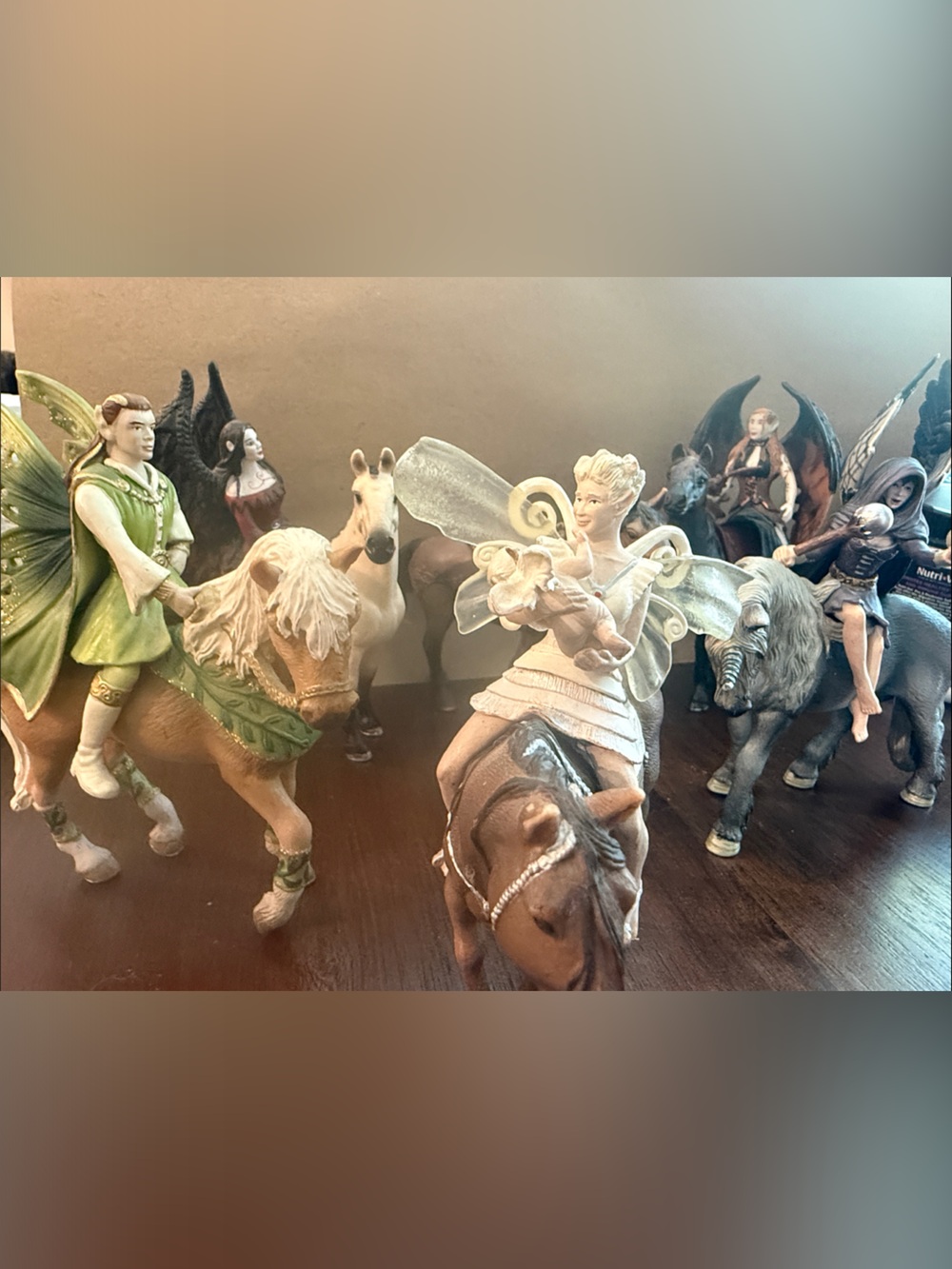 Schleich Retired Bayala Shadow Elf Horse and Unicorn Set